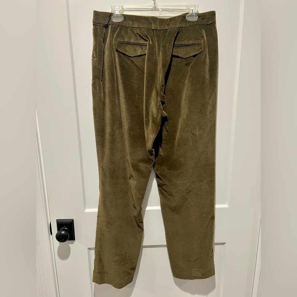Talbots Green Velveteen pants size 14 - Picture 2 of 4